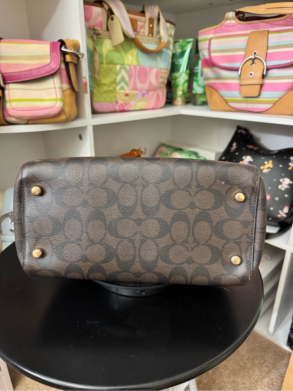 Coach Brown Signature Rowan Satchel - Picture 5 of 10